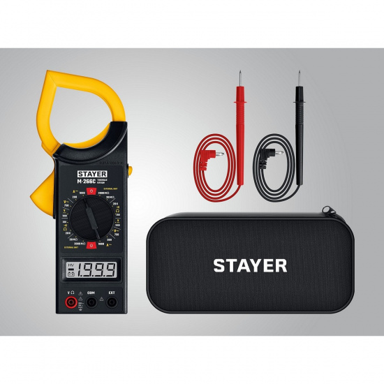 Большое фото товара - Цифровые токовые клещи M266C STAYER 59820_z01, 59820_z01. Вариант №3