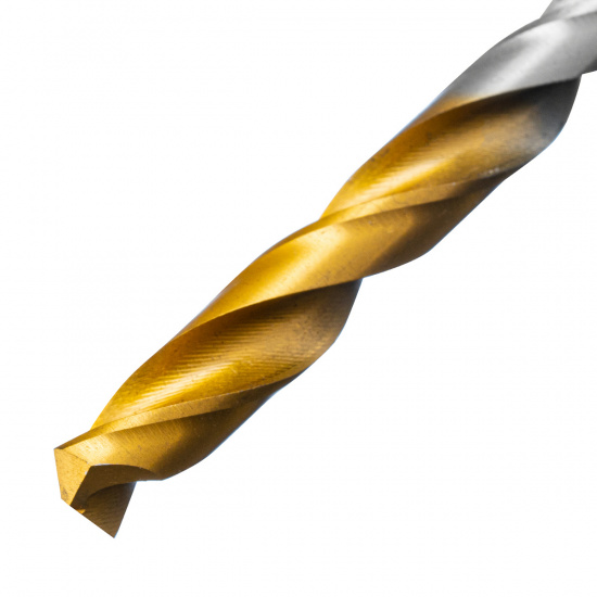 Большое фото товара - Сверло спиральное по металлу 6,5х148мм Р6М5 Golden Tip удлиненное Denzel 718257, 718257. Вариант №3