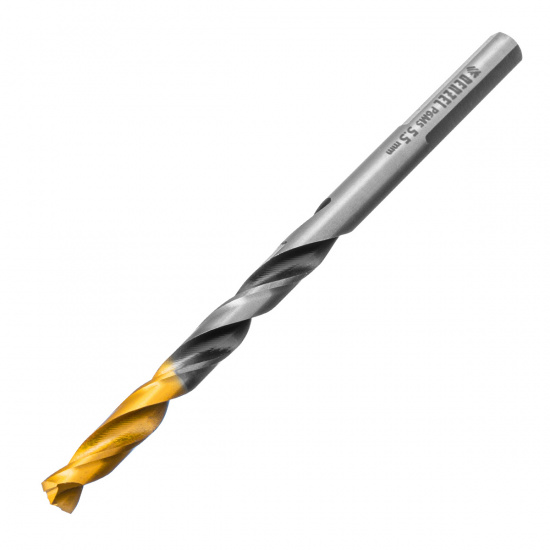 Большое фото товара - Сверло спиральное по металлу 5,5x93мм Р6М5 Golden Tip многогранная заточка Denzel 718277, 718277. Вариант №1