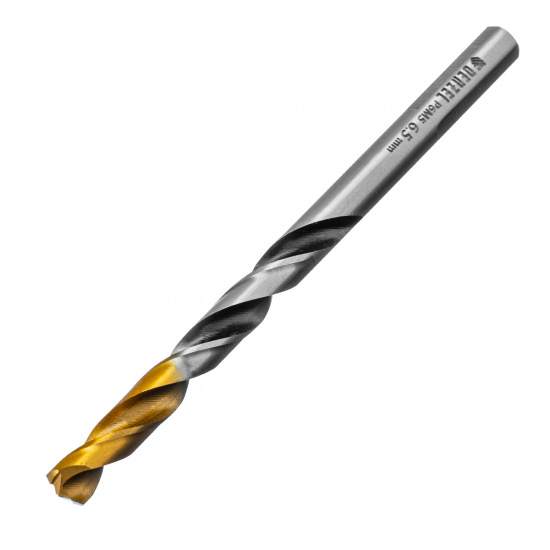 Большое фото товара - Сверло спиральное по металлу 6,5x93мм Р6М5 Golden Tip многогранная заточка Denzel 718279, 718279. Вариант №1