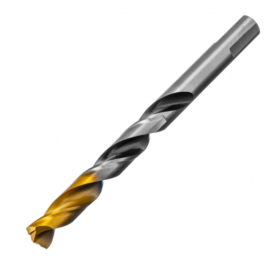 Большое фото товара - Сверло спиральное по металлу 11x142мм Р6М5 Golden Tip многогранная заточка Denzel 718286, 718286. Вариант №1