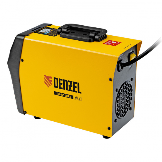 Большое фото товара - Аппарат инвертор. дуговой сварки SDR-205 Ultra 200 А ПВ 60% Denzel 94360, 94360. Вариант №3