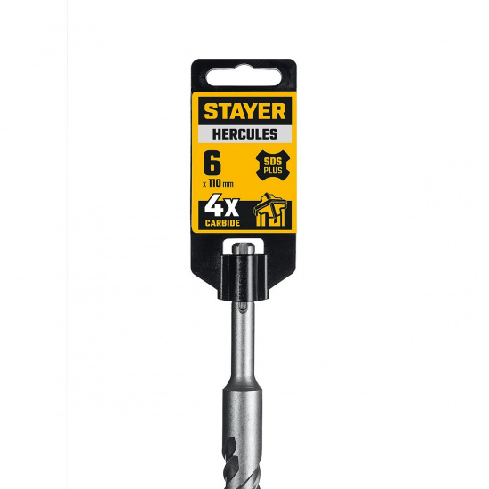 Большое фото товара - Бур SDS-plus HERCULES-4Х 6x110мм STAYER 29290-110-06, 29290-110-06. Вариант №2