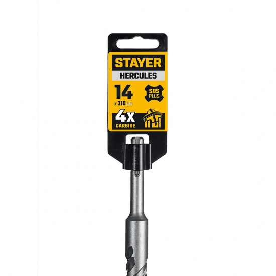 Большое фото товара - Бур SDS-plus HERCULES-4Х 14x310мм STAYER 29290-310-14, 29290-310-14. Вариант №2
