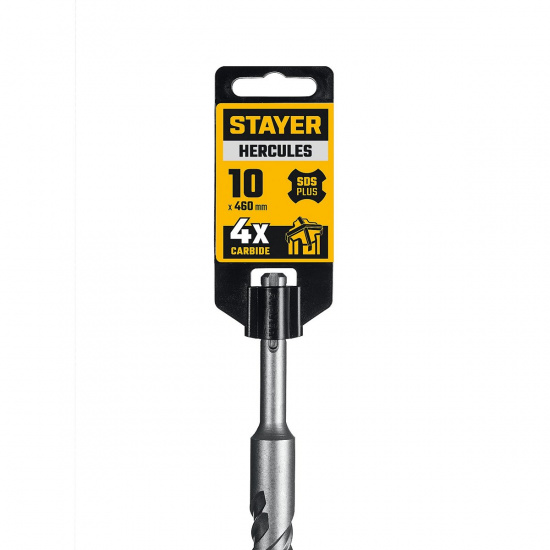 Большое фото товара - Бур SDS-plus HERCULES-4Х 10x460мм STAYER 29290-460-10, 29290-460-10. Вариант №2