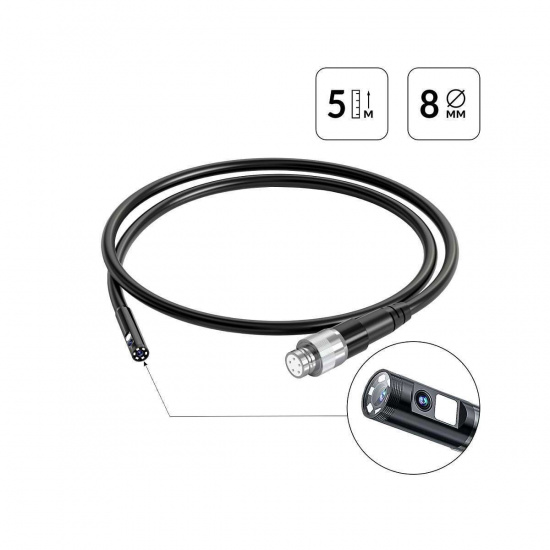 Большое фото товара - Зонд для видеоэндоскопа iCartool IC-V116A 2камеры 5м 8мм iCartool IC-VP116A-5-8-2, IC-VP116A-5-8-2. Вариант №1