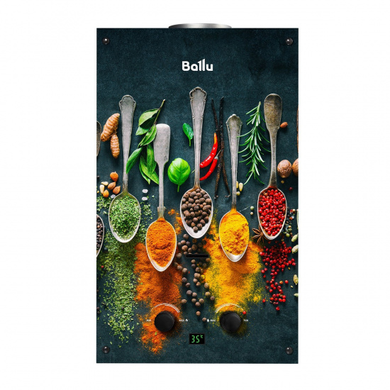 Большое фото товара - Колонка газовая BALLU GWH 10 Fiery Glass Curry, GWH 10 Fiery Glass Curry. Вариант №2