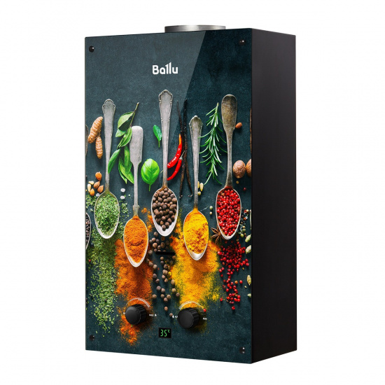 Большое фото товара - Колонка газовая BALLU GWH 10 Fiery Glass Curry, GWH 10 Fiery Glass Curry. Вариант №1