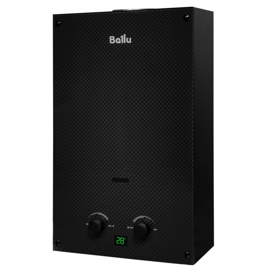 Большое фото товара - Колонка газовая BALLU GWH 10 Fiery Glass Carbon, GWH 10 Fiery Glass Carbon. Вариант №1