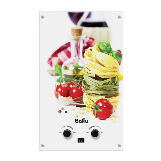 Большое фото товара - Колонка газовая BALLU GWH 10 Fiery Glass Pasta, GWH 10 Fiery Glass Pasta. Вариант №2