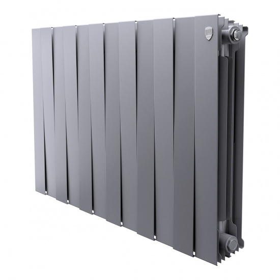 Большое фото товара - Радиатор PianoForte 500 Silver Satin - 12 секц. Royal Thermo RTPNSS50012, RTPNSS50012. Вариант №1