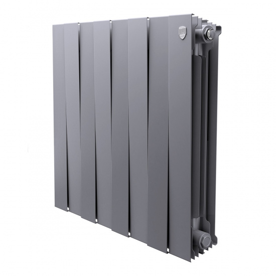 Большое фото товара - Радиатор PianoForte 500 Silver Satin - 8 секц. Royal Thermo RTPNSS50008, RTPNSS50008. Вариант №1