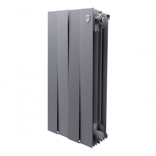 Большое фото товара - Радиатор PianoForte 500 Silver Satin - 4 секц. Royal Thermo RTPNSS50004, RTPNSS50004. Вариант №1