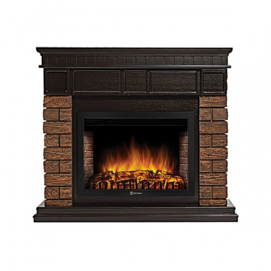 Большое фото товара - Портал Bricks Wood 30 камень коричневый шпон темный дуб Firelight Bricks Wood 30 BW, Bricks Wood 30 BW. Вариант №2