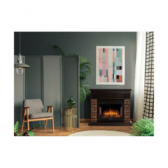 Большое фото товара - Портал Bricks Wood 30 камень коричневый шпон темный дуб Firelight Bricks Wood 30 BW, Bricks Wood 30 BW. Вариант №4