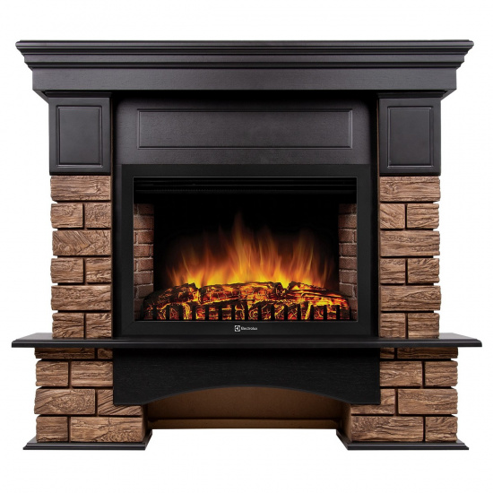 Большое фото товара - Портал Forte Wood 25 камень темный шпон венге Firelight Forte Wood 25 BW, Forte Wood 25 BW. Вариант №2