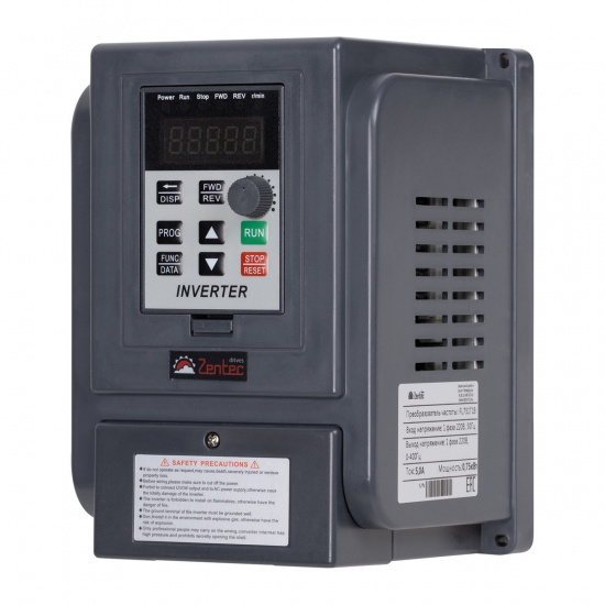 Большое фото товара - Преобразователь частоты Zentec FL751T1B (0,75кВт 1х220В), FL751T1B (0,75кВт 1х220В). Вариант №3