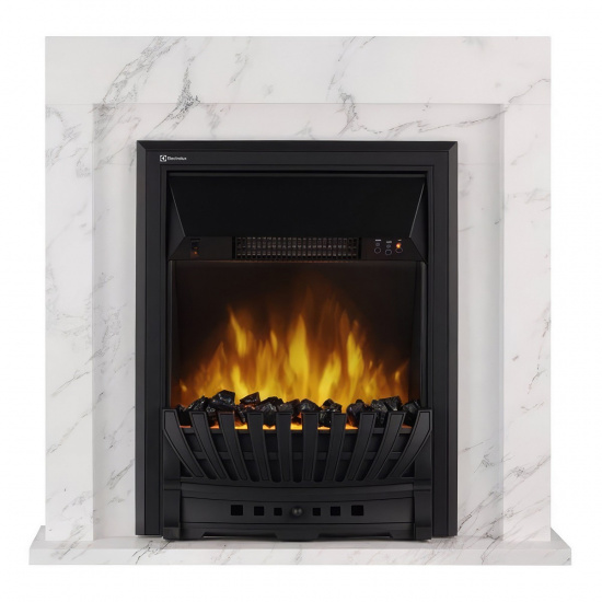 Большое фото товара - Каминокомплект:Очаг EFP/P-1020LS портал Simple Classic белый мрамор Electrolux set Simple Classic WM, set Simple Classic WM. Вариант №2