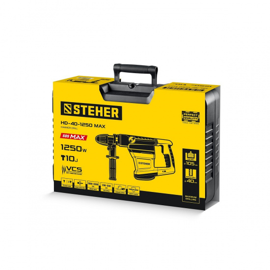 Большое фото товара - Перфоратор SDS-Max 1250Вт 40мм STEHER HD-40-1250 MAX, HD-40-1250 MAX. Вариант №2
