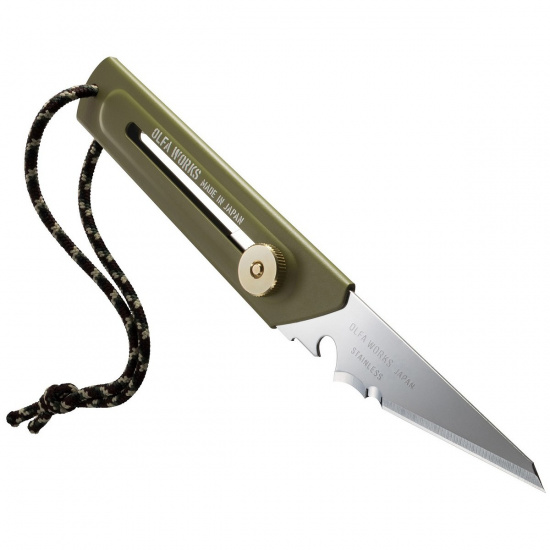 Большое фото товара - Многоцелевой нож со сменным лезвием WORKS BK1 BUSHCRAFT KNIFE OLFA OW-BK1-OD, OW-BK1-OD. Вариант №3