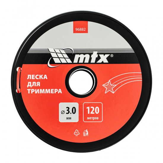 Большое фото товара - Леска для триммера звезда 3,0мм*120м на катушке MTX 96882, 96882. Вариант №3