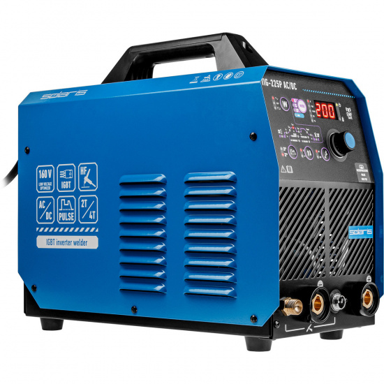 Большое фото товара - Инверторный аппарат аргонодуговой сварки TIG-225P AC/DC SOLARIS SL5718-8, SL5718-8. Вариант №1