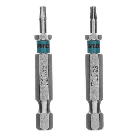 Большое фото товара - Бита Torx 10х50мм сталь S2 шестигр. 2шт Gross 114168, 114168. Вариант №1