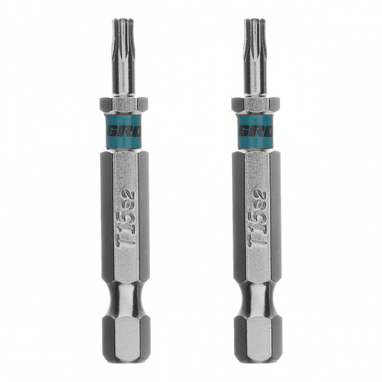 Большое фото товара - Бита Torx 15х50мм сталь S2 шестигр. 2шт Gross 114619, 114619. Вариант №1