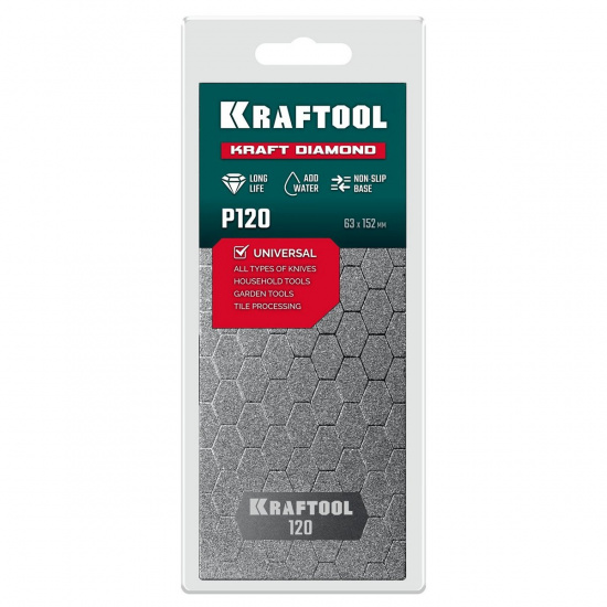 Большое фото товара - Пластина алмазная заточная Р120 DIAMOND 63х152мм KRAFTOOL 35710-120, 35710-120. Вариант №2