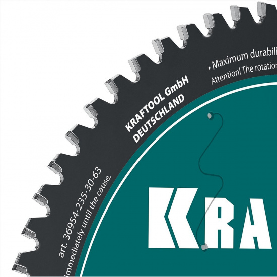 Большое фото товара - Диск пильный по металлу и стали 63Т Metal Cut 235х30мм KRAFTOOL 36954-235-30-63, 36954-235-30-63. Вариант №3