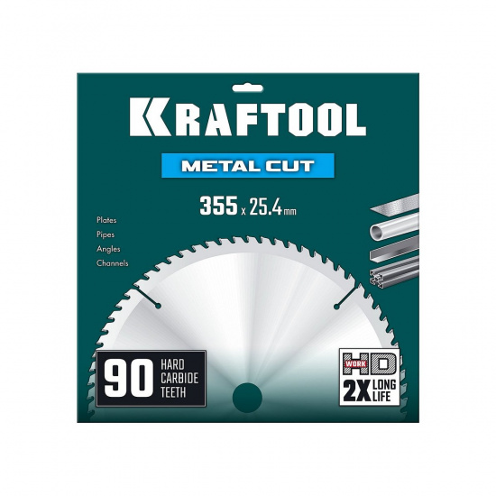 Большое фото товара - Диск пильный по металлу и стали 90Т Metal Cut 355х25.4мм KRAFTOOL 36954-355-25.4-90, 36954-355-25.4-90. Вариант №2