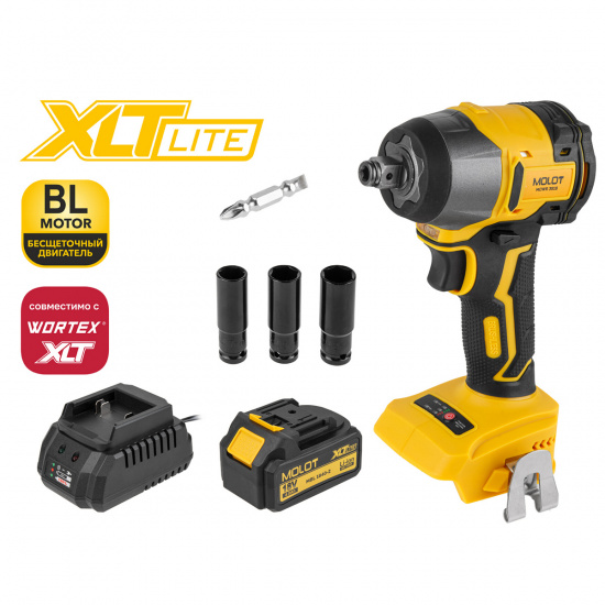 Большое фото товара - Гайковерт аккумуляторный MCWR 3518 XLT Lite SET MOLOT 2335040, 2335040. Вариант №1
