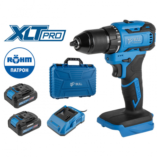 Большое фото товара - Аккум. дрель-шуруповерт SR 1804 R-series в чем. XLTpro БЕСЩЕТ. Импульс. 18В 50Нм 2х2Ач BULL 2329056, 2329056. Вариант №1