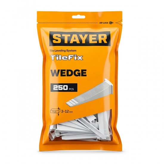 Большое фото товара - Система выравнивания плитки СВП ворота клин 250шт TileFix STAYER 33849-250, 33849-250. Вариант №4