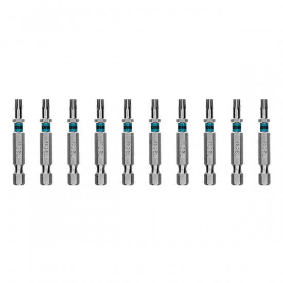 Большое фото товара - Бита Torx 25х50мм сталь S2 шестигр. 10шт Gross 114071, 114071. Вариант №1