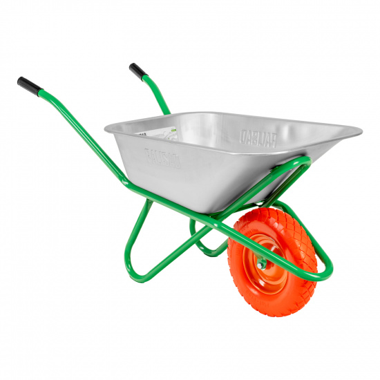 Большое фото товара - Тачка садово-строительная с PU колесом грузоподъемность 180кг объем 120л Palisad 689688, 689688. Вариант №5