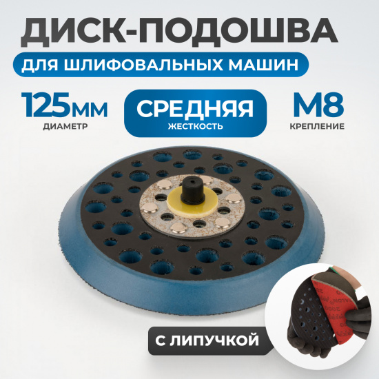 Большое фото товара - Диск-подошва для шлифовальных машин 125мм OPTIMUS OPT-SP125, OPT-SP125. Вариант №4