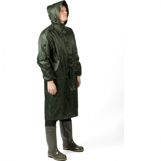 Большое фото товара - Плащ-дождевик из ПВХ хаки L/50-52 Jeta Safety JRC-101g-L, JRC-101g-L. Вариант №1