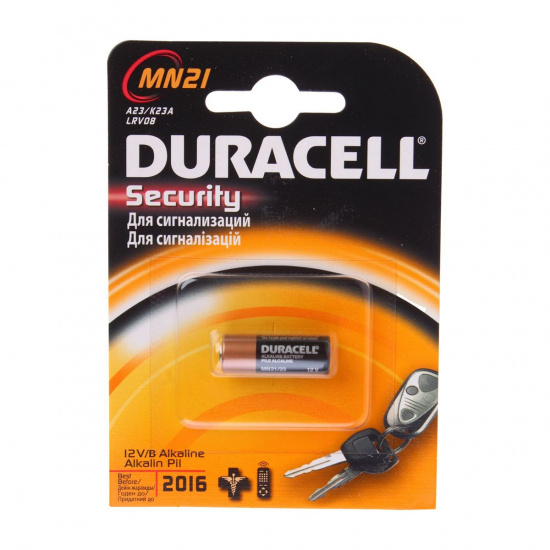 Большое фото товара - Элемент питания A23: MN21-BC1 ALKALINE SECURITY автобрелки 12V DURACELL D-MN21бл, D-MN21бл. Вариант №1