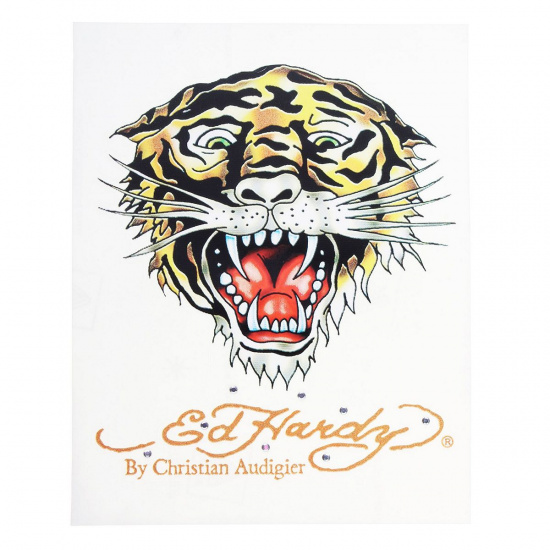 Большое фото товара - Наклейка TIGER 18х23см со стразами ED HARDY EH-00227, EH-00227. Вариант №1