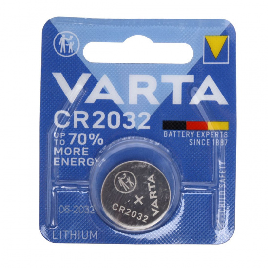 Большое фото товара - Элемент питания CR2032-BL1 LITHIUM таблетка автобрелки 3V VARTA VRT-CR2032бл, VRT-CR2032бл. Вариант №1