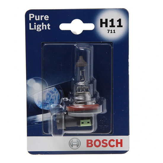 Большое фото товара - Автолампа H11 55 PGJ19-2 PURE LIGHT блистер 12V BOSCH B-1987301339бл, B-1987301339бл. Вариант №1