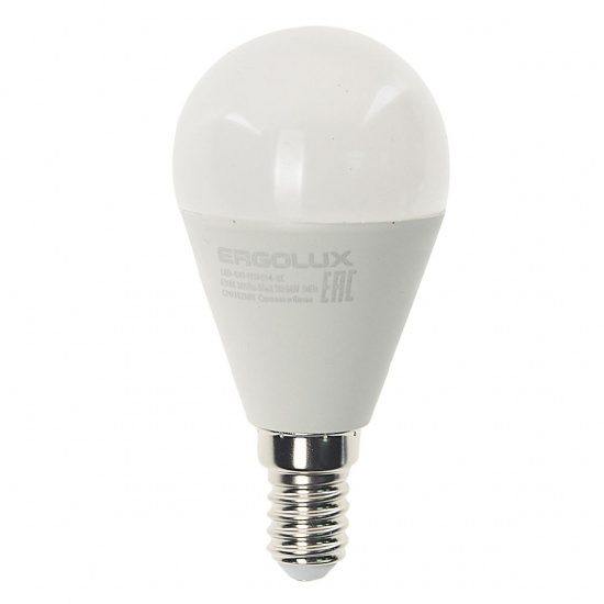 Большое фото товара - Лампа светодиодная E14 G45 11W дневной свет ERGOLUX EL-LED-G45-11W-E14-6K, EL-LED-G45-11W-E14-6K. Вариант №1