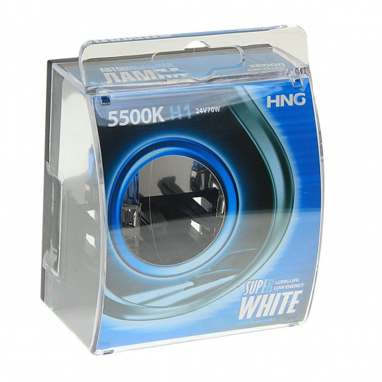 Большое фото товара - Автолампа H1 70 P14.5s SUPER WHITE 5500K 2шт 24V HNG-24170SW2, HNG-24170SW2. Вариант №1