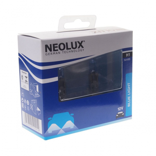 Большое фото товара - Автолампа H1 55 P14.5s BLUE LIGHT 4000K бокс 2шт 12V NEOLUX N448B, N448B. Вариант №1