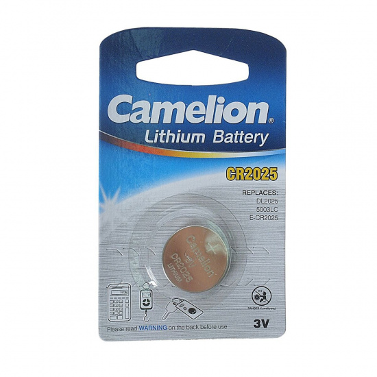 Большое фото товара - Элемент питания CR2025-BL1 LITHIUM таблетка автобрелки 3V CAMELION C-CR2025бл, C-CR2025бл. Вариант №1