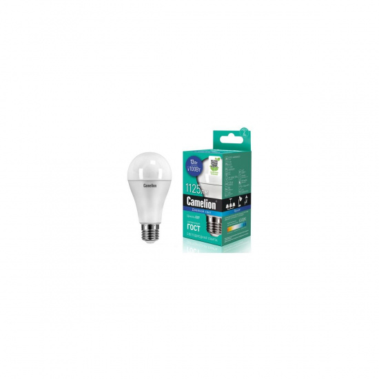 Большое фото товара - Лампа светодиодная E27 A60 13W дневной свет CAMELION C-LED13-A60/865/E27, C-LED13-A60/865/E27. Вариант №1