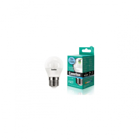 Большое фото товара - Лампа светодиодная E27 G45 12W холодный свет CAMELION C-LED12-G45/845/E27, C-LED12-G45/845/E27. Вариант №1