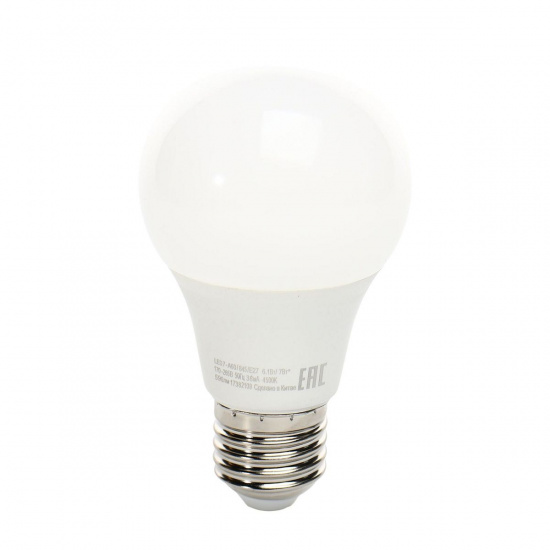 Большое фото товара - Лампа светодиодная E27 A60 7W холодный свет CAMELION C-LED7-A60/845/E27, C-LED7-A60/845/E27. Вариант №1