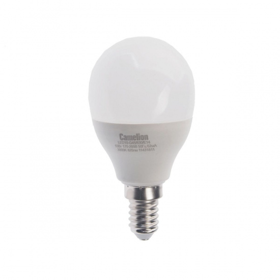 Большое фото товара - Лампа светодиодная E14 G45 10W тёплый свет CAMELION C-LED10-G45/830/E14, C-LED10-G45/830/E14. Вариант №1